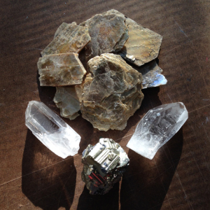 Pyrite, Mica, Galena and Quartz Elixir